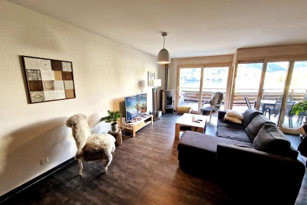Superbe Appartement Champex-Lac Avec Piscine Et Sauna Zewnętrze zdjęcie