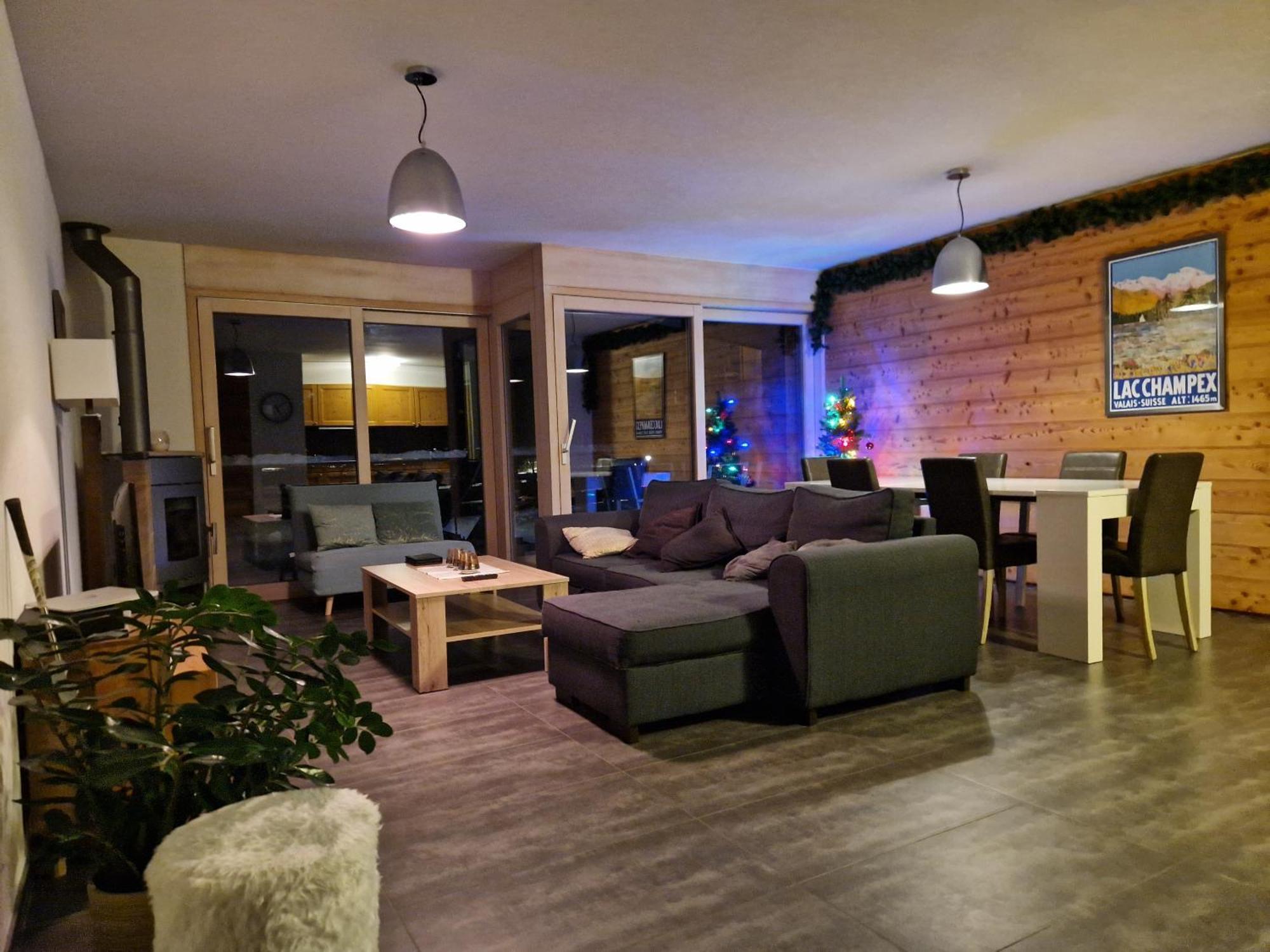 Superbe Appartement Champex-Lac Avec Piscine Et Sauna Zewnętrze zdjęcie